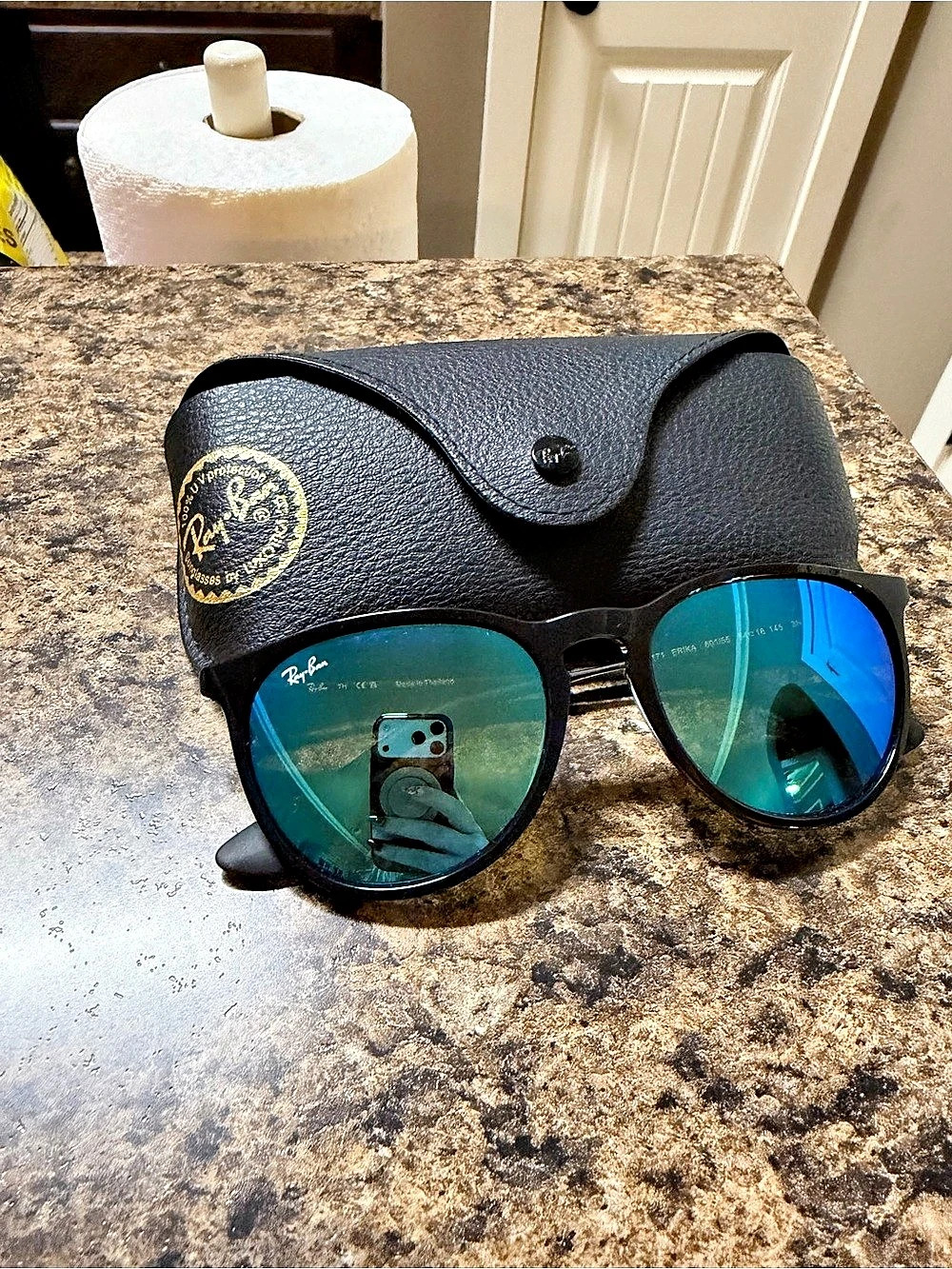 Ray-Ban Erika Sunglasses Black & Blue